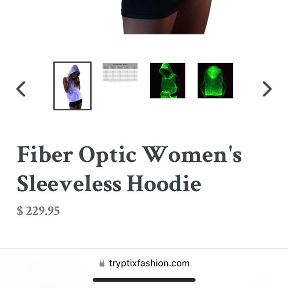 TrYptiX Fiberoptic Sleeveless Hoodie XL - Picture 4 of 9